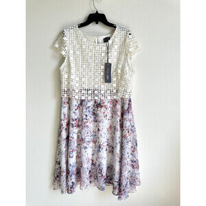 Phase Eight Florence Lace A-Line Short Sleeve Knee Dress Floral size 14US $330